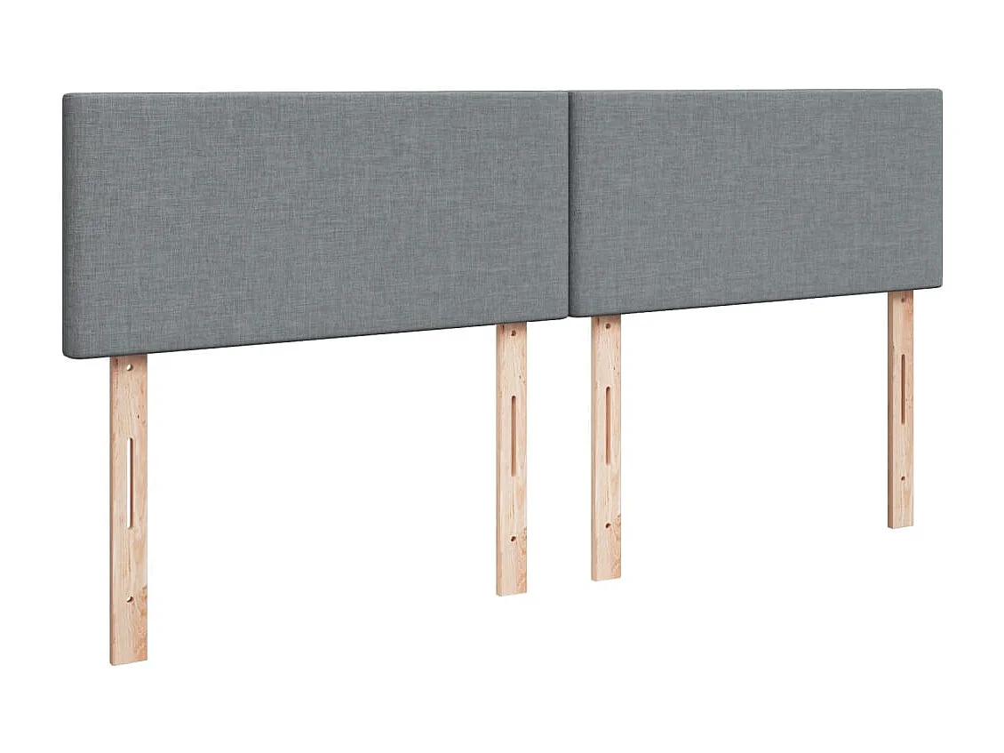 Cama com molas/colchão 200x200 cm tecido cinza-claro