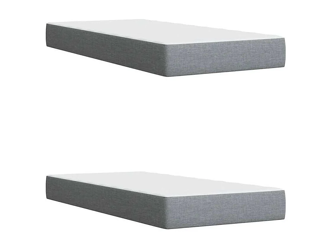 Boxspringbett mit Matratze Hellgrau 200x200 cm Stoff