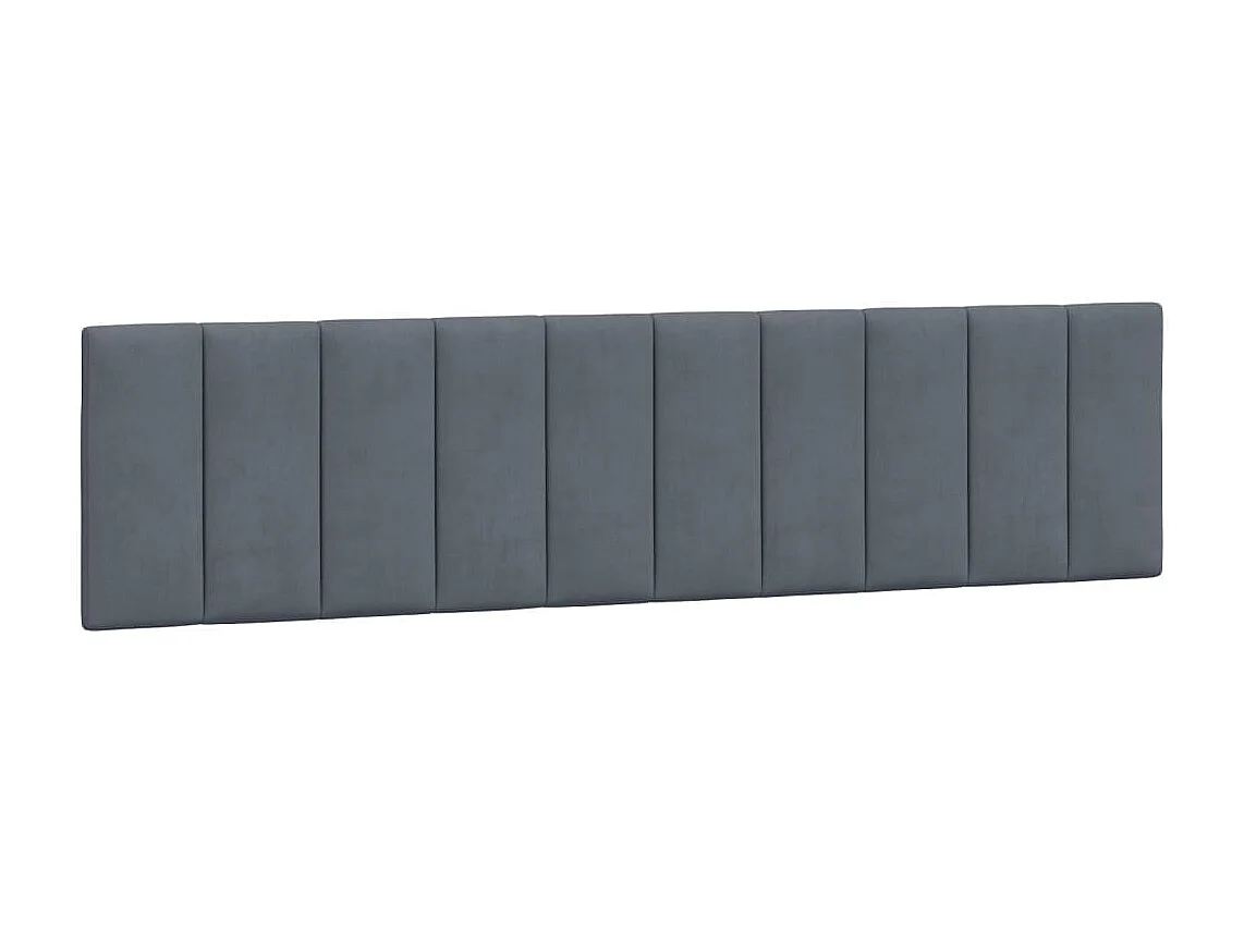 Bedframe met LED zonder matras "Hanko"  fluweel donkergrijs 200x200 cm