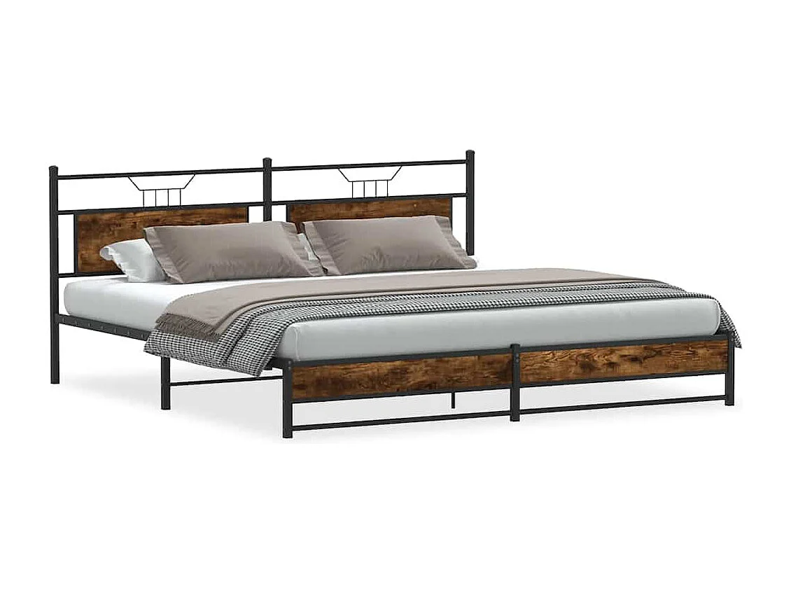 Giroletto senza Materaso in Metallo Rovere Fumo 200x200 cm