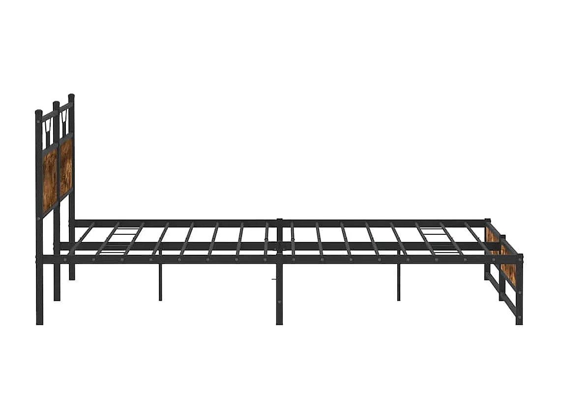 Giroletto senza Materaso in Metallo Rovere Fumo 200x200 cm