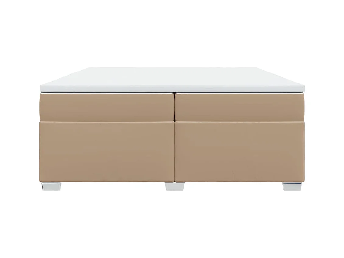 Boxspringbett Matratze Cappuccino-Braun 200x200cm Kunstleder