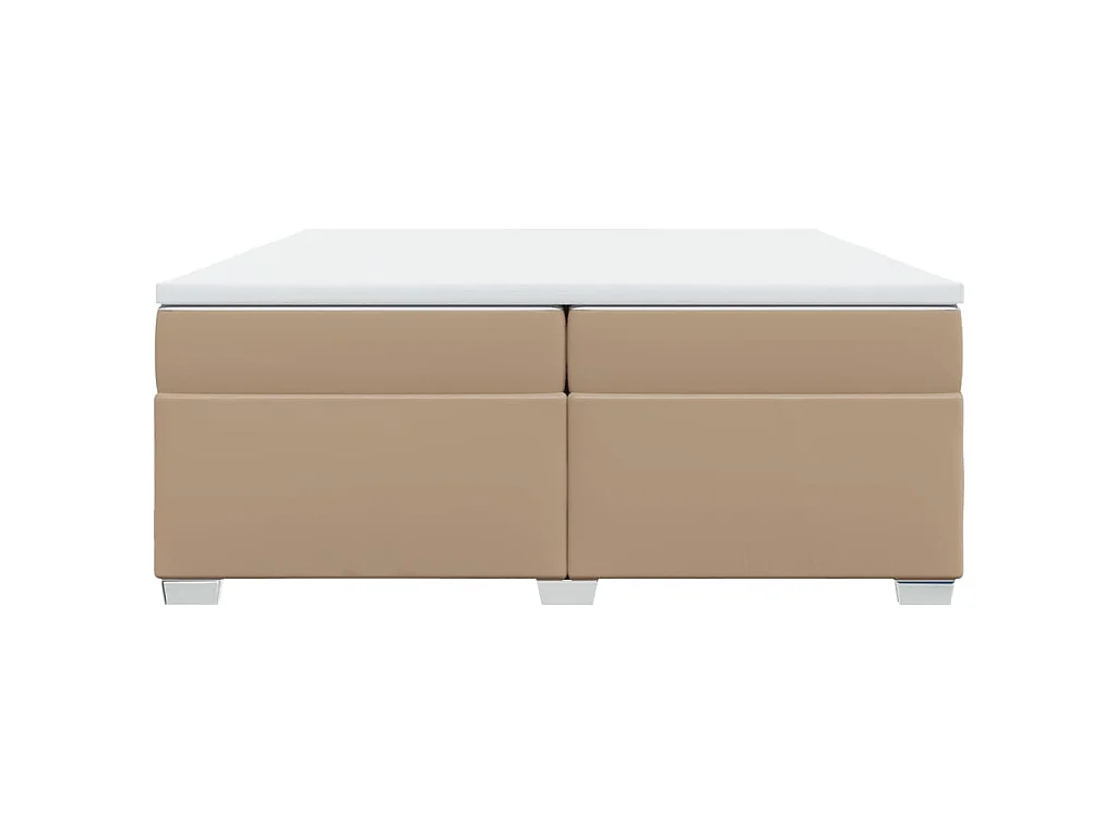 Sommier à lattes de lit avec matelas Cappuccino 200x200 cm