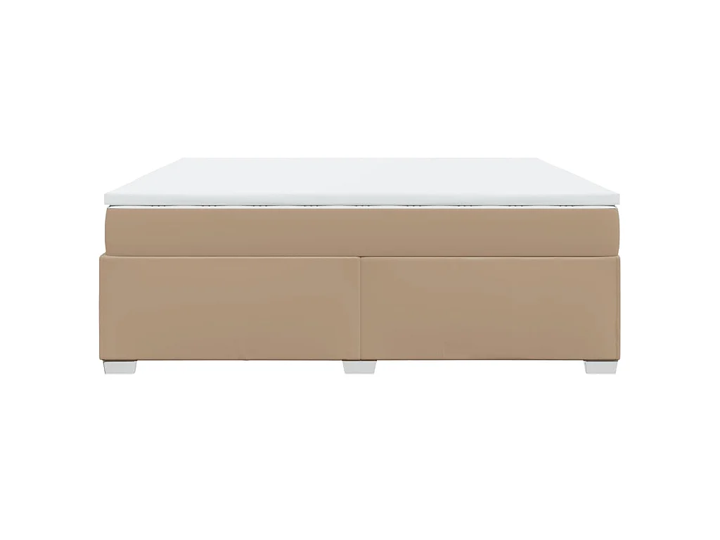 Sommier à lattes de lit avec matelas Cappuccino 200x200 cm