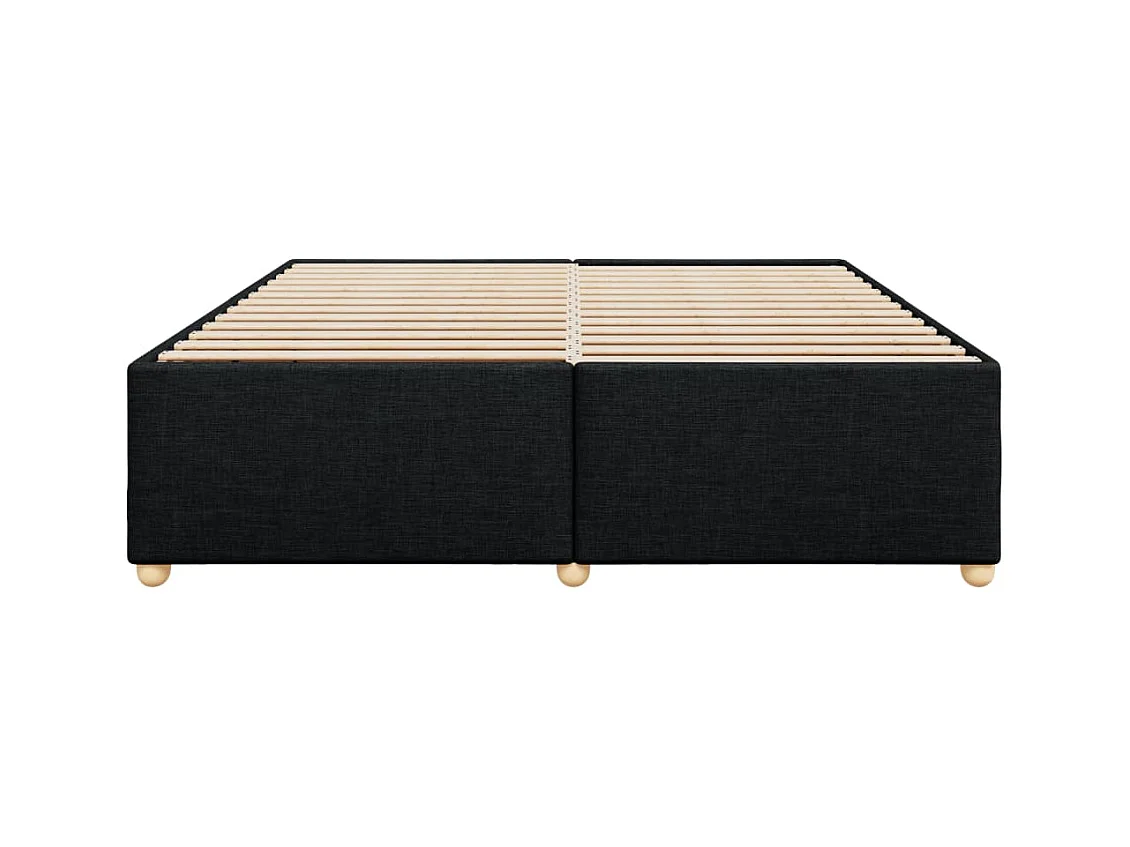 Cadre de lit sans matelas noir 200x200 cm tissu