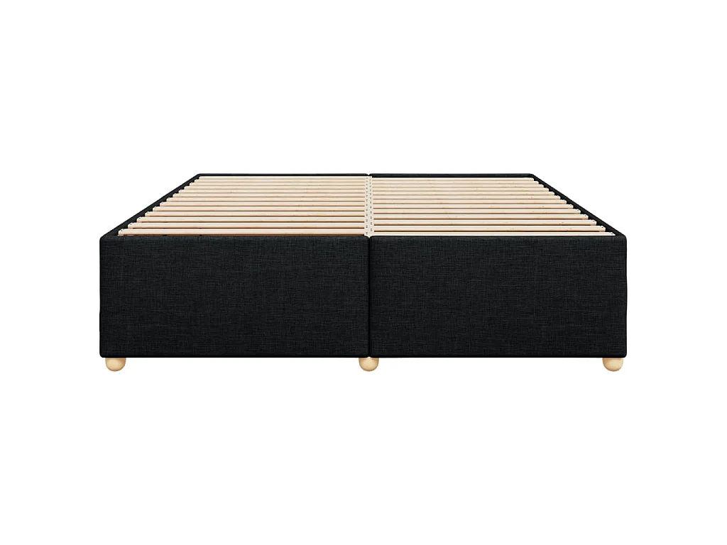 Cadre de lit sans matelas noir 200x200 cm tissu
