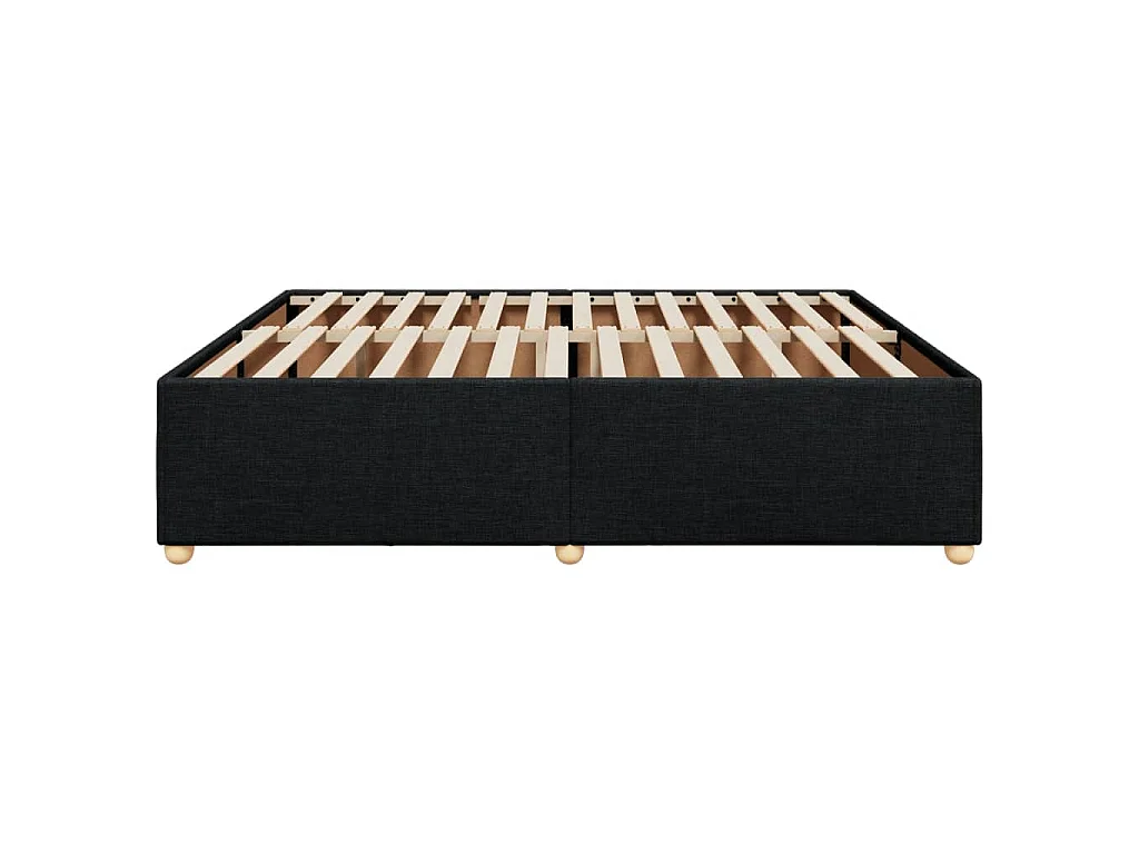 Cadre de lit sans matelas noir 200x200 cm tissu