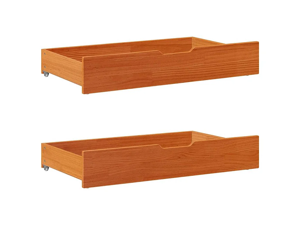 Massivholzbett ohne Matratze Wachsbraun 200x200 Kiefernholz