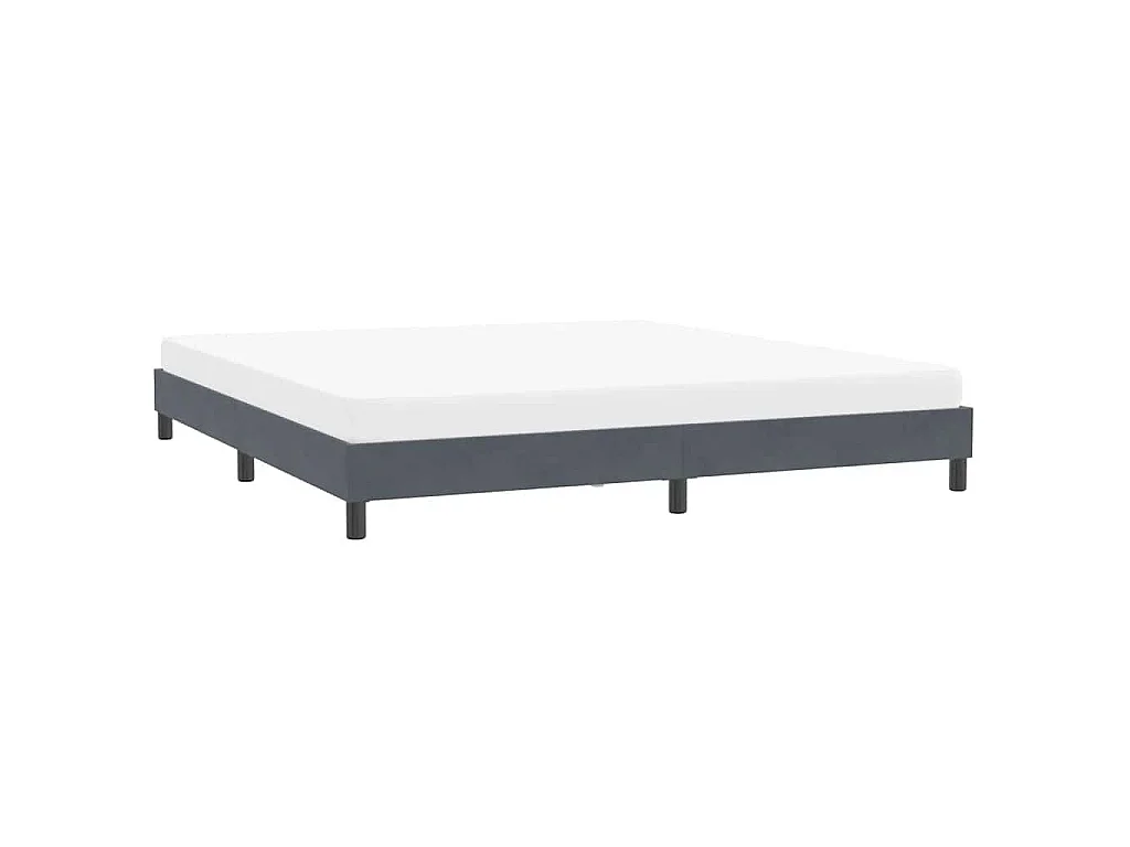Bettgestell ohne Matratze Dunkelgrau 200x210 cm Samt
