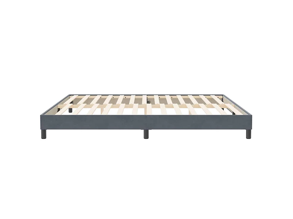 Bettgestell ohne Matratze Dunkelgrau 200x210 cm Samt