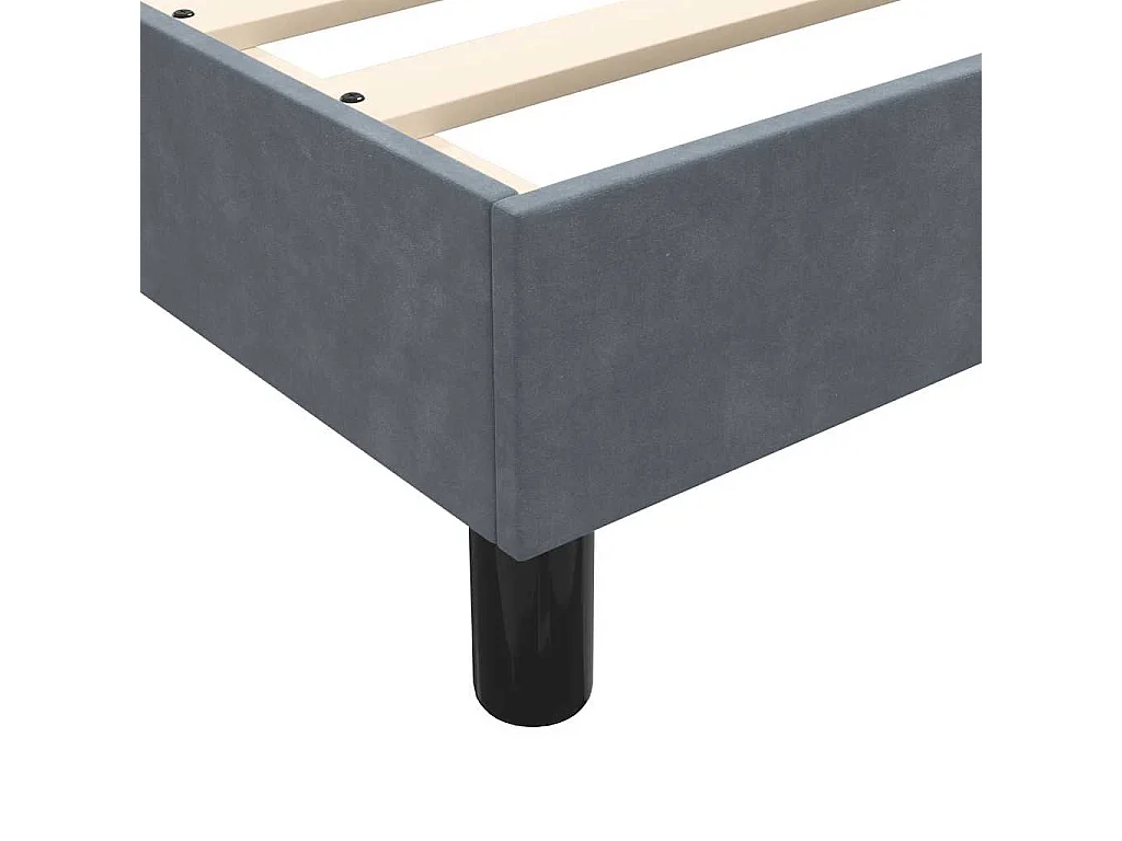 Bettgestell ohne Matratze Dunkelgrau 200x210 cm Samt