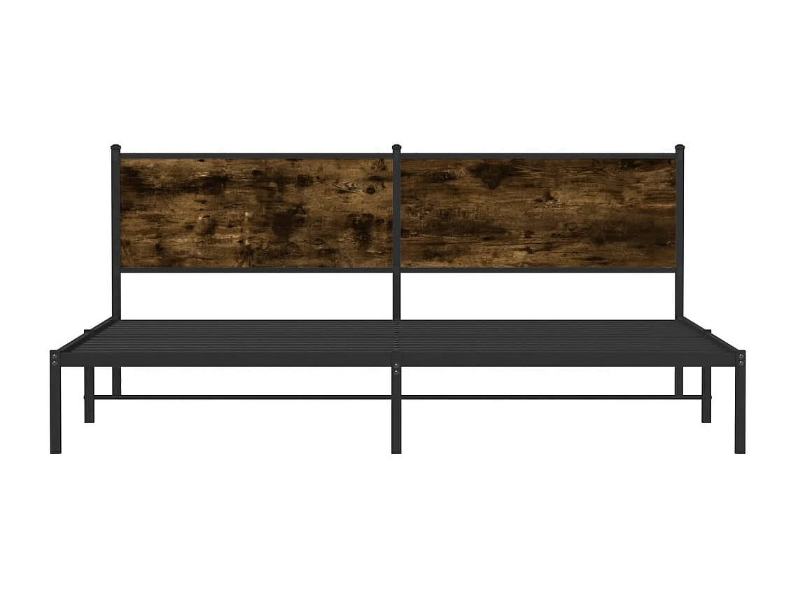 Giroletto senza Materaso in Metallo Rovere Fumo 200x200 cm