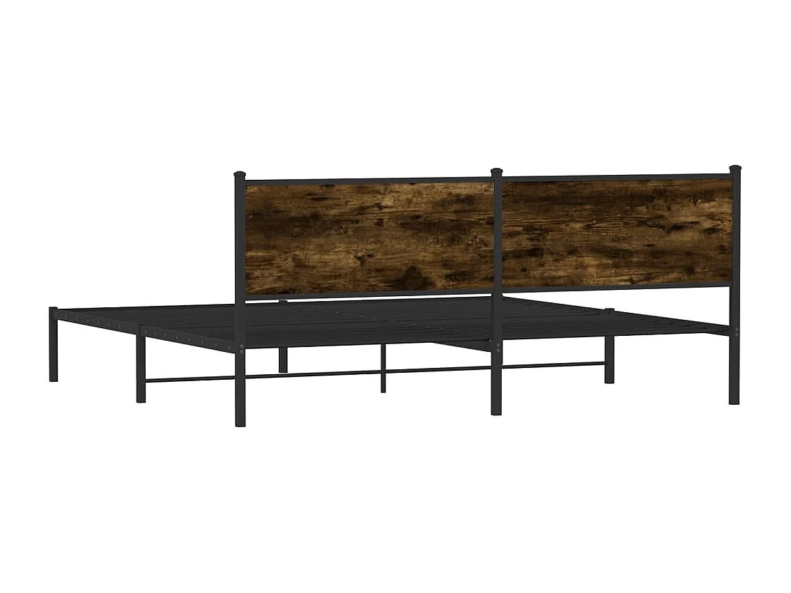 Giroletto senza Materaso in Metallo Rovere Fumo 200x200 cm