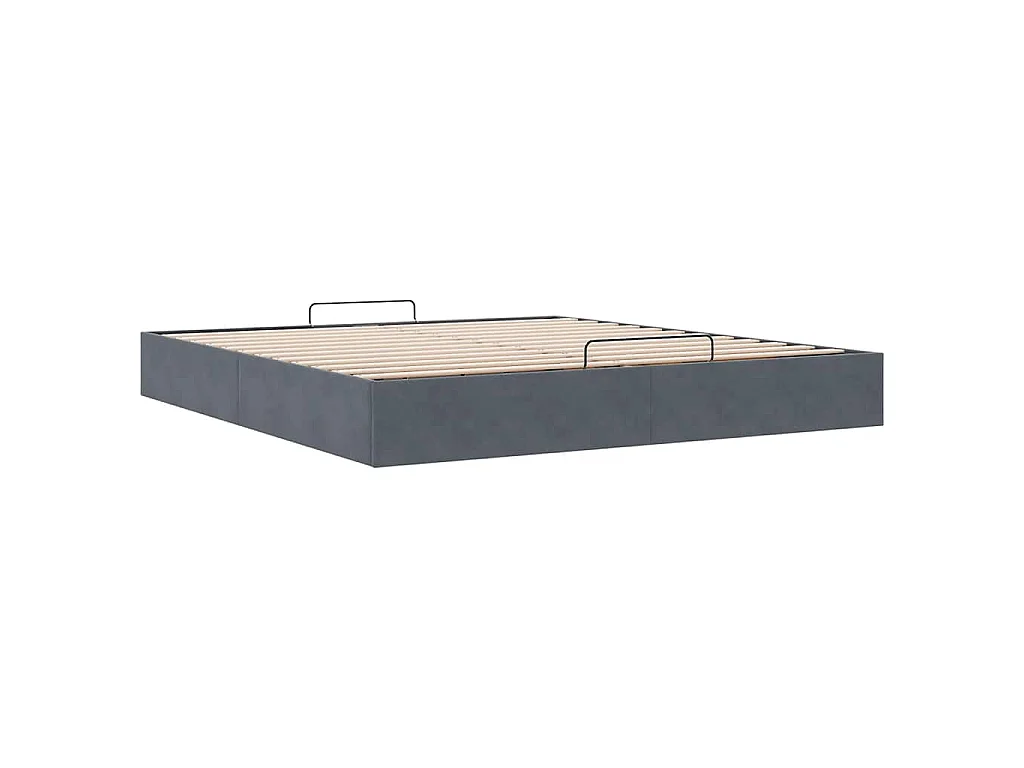 Ottoman bedframe zonder matras 200x200 cm fluweel donkergrijs