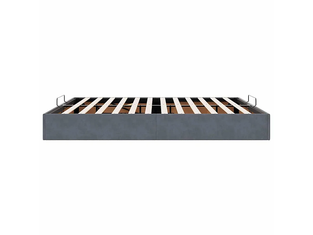 Ottoman bedframe zonder matras 200x200 cm fluweel donkergrijs