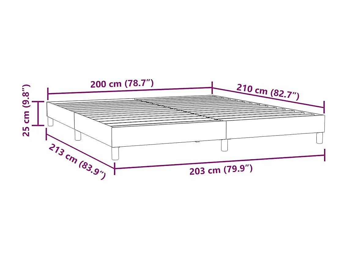 Estrutura de cama sem colchão 200x210 cm veludo verde-escuro