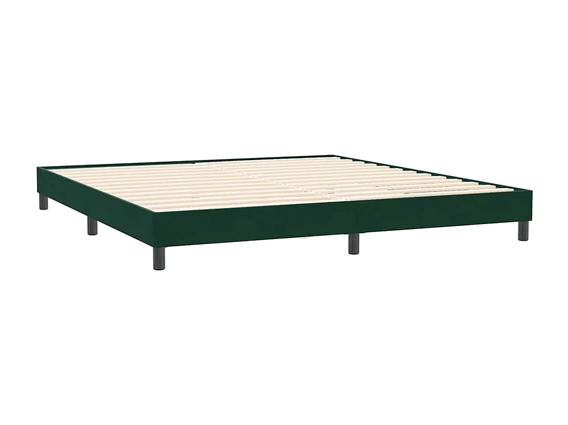 Bettgestell ohne Matratze Dunkelgrün 200x210 cm Samt