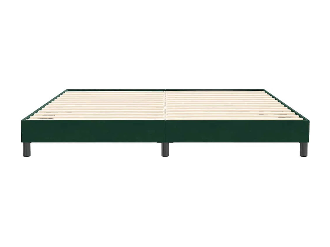 Bettgestell ohne Matratze Dunkelgrün 200x210 cm Samt