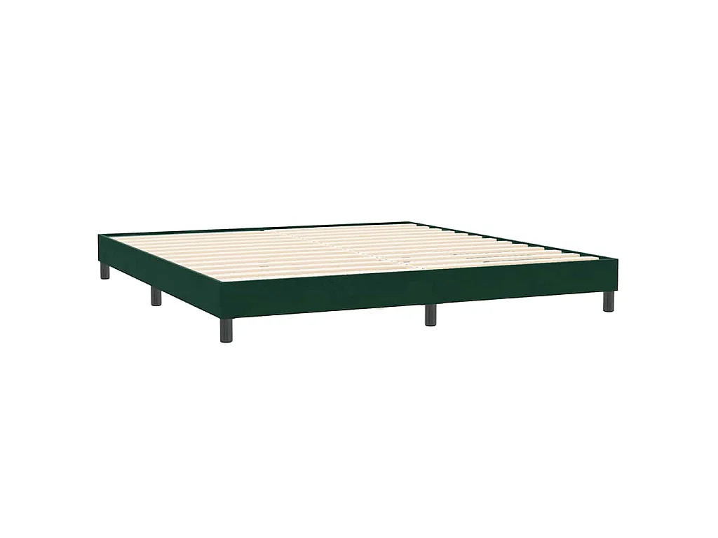 Bettgestell ohne Matratze Dunkelgrün 200x210 cm Samt