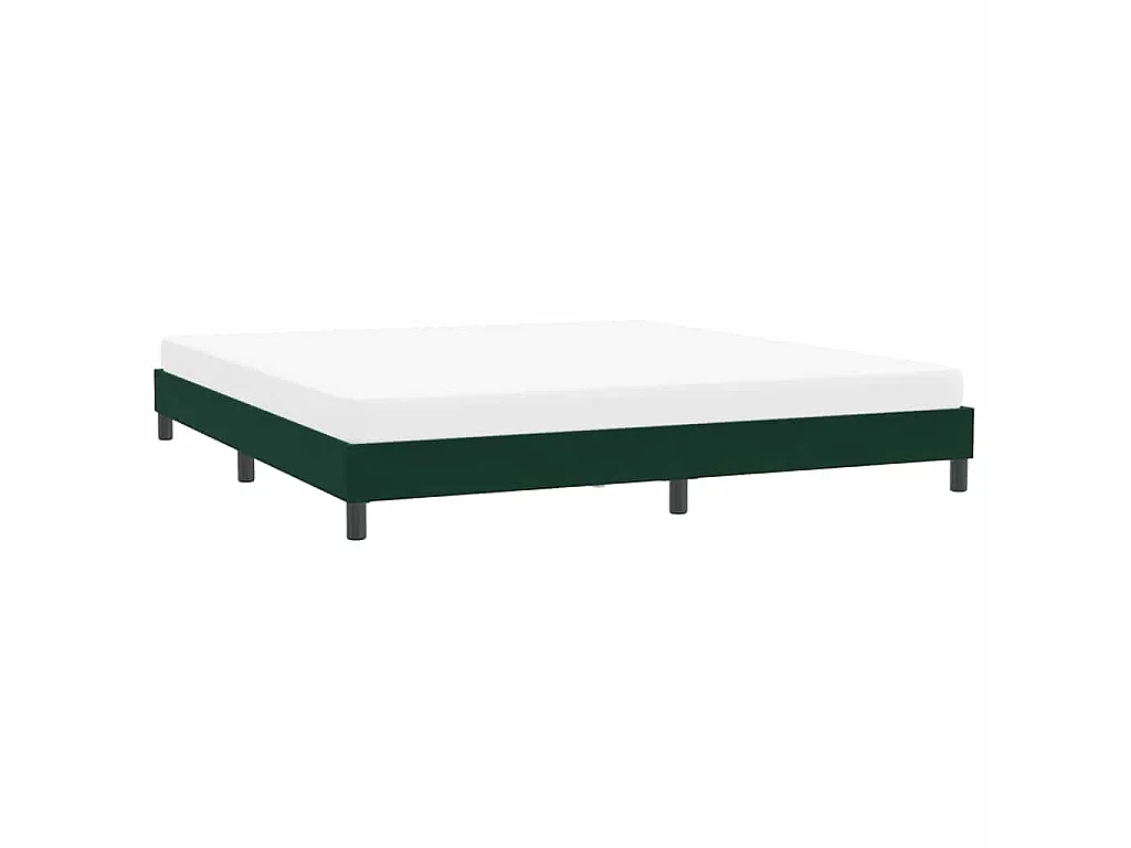 Bettgestell ohne Matratze Dunkelgrün 200x210 cm Samt
