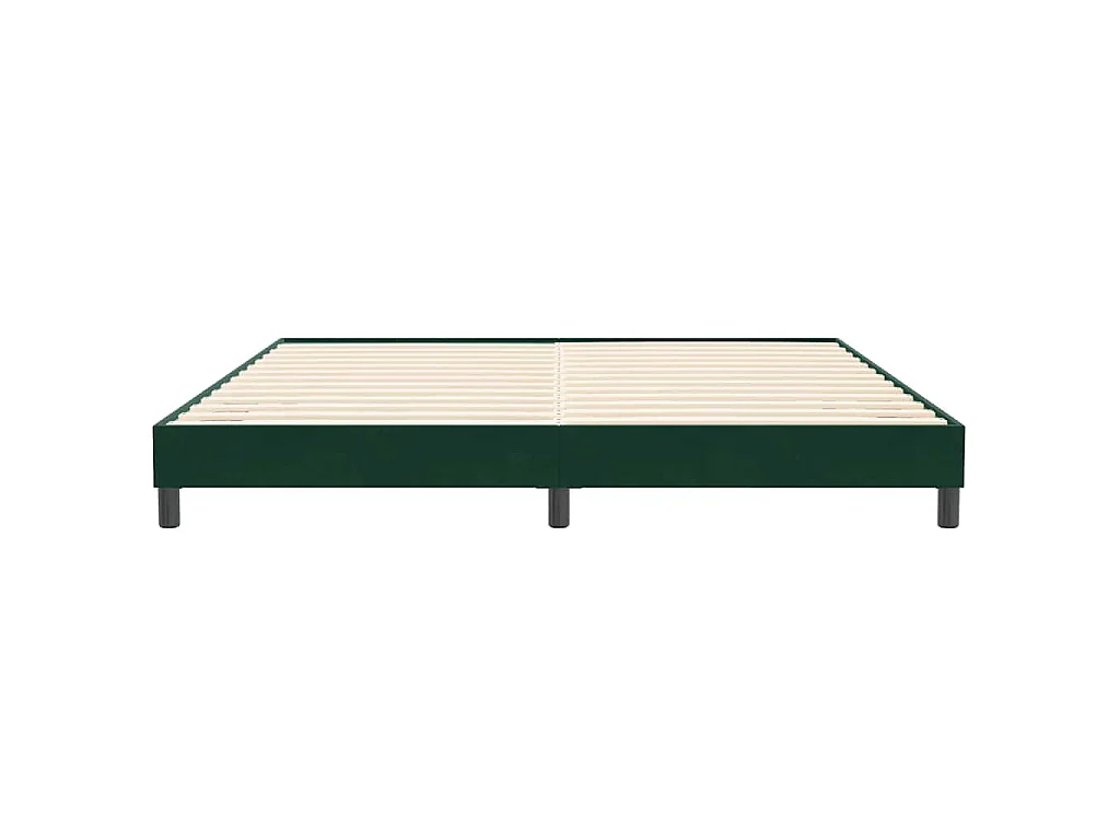 Bettgestell ohne Matratze Dunkelgrün 200x210 cm Samt