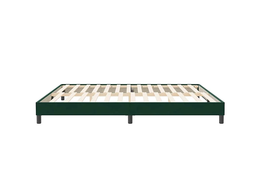 Bettgestell ohne Matratze Dunkelgrün 200x210 cm Samt