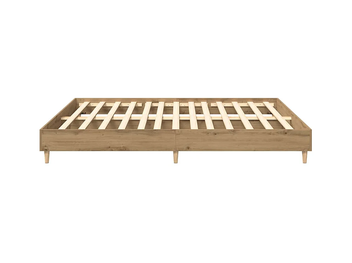 Bettgestell ohne Matratze Artisan-Eiche 200x200cm Holzwerkstoff