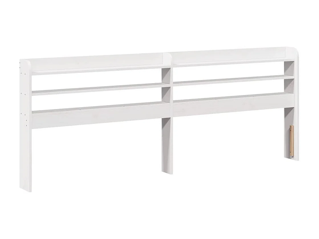 Cadre de lit sans matelas blanc 200x200 cm bois massif de pin