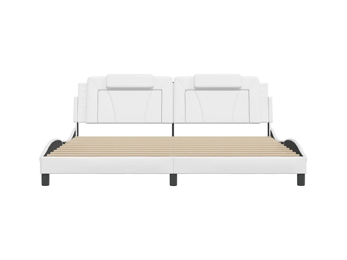 Cadre de lit Viana avec LED sans matelas blanc 200x200 cm