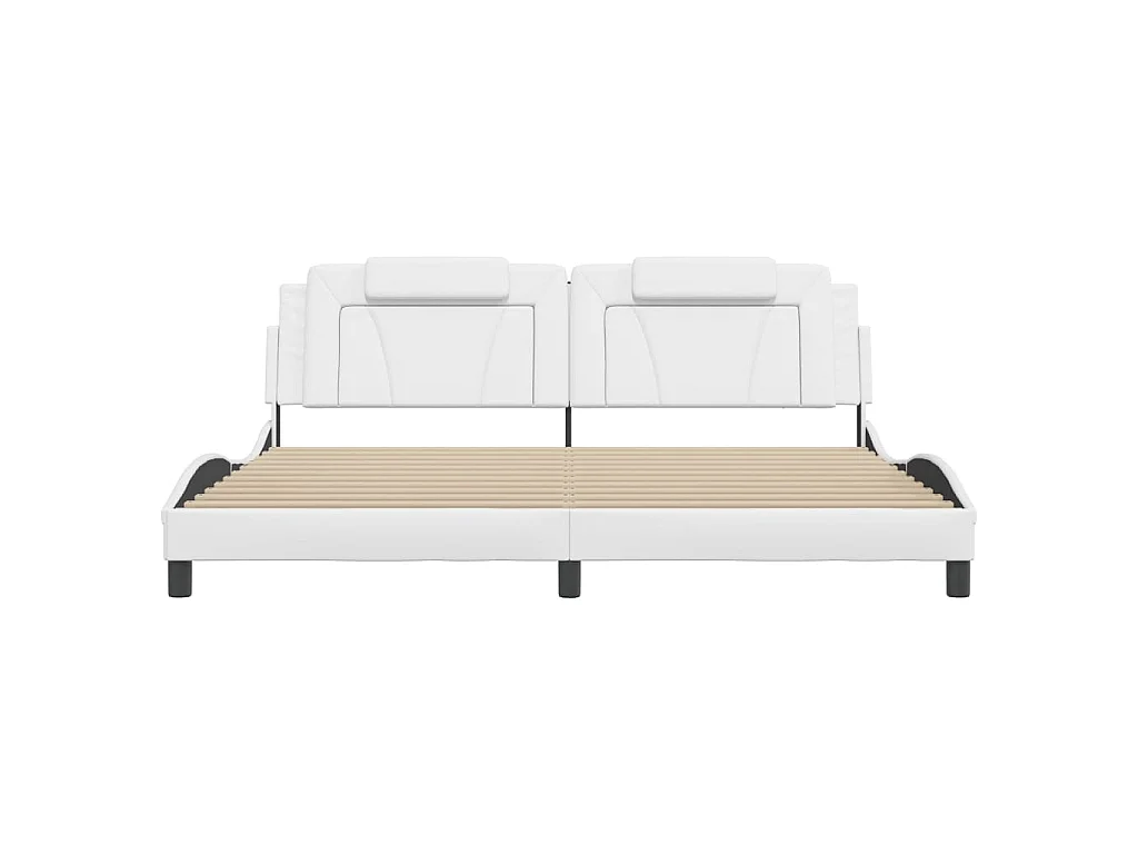 Estrutura de cama Viana com LED sem colchão 200x200 cm branco