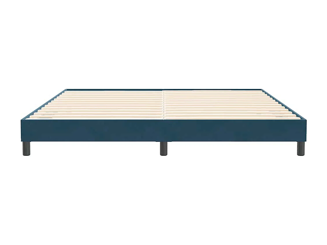 Bettgestell ohne Matratze Dunkelblau 200x210 cm Samt