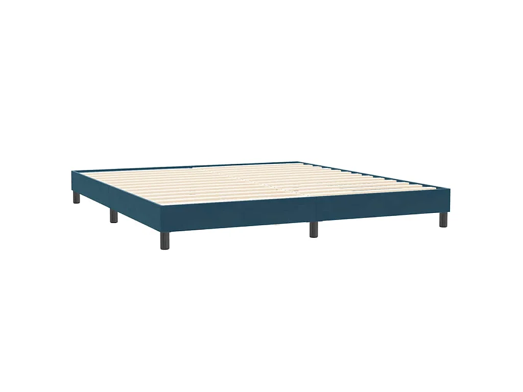 Bettgestell ohne Matratze Dunkelblau 200x210 cm Samt