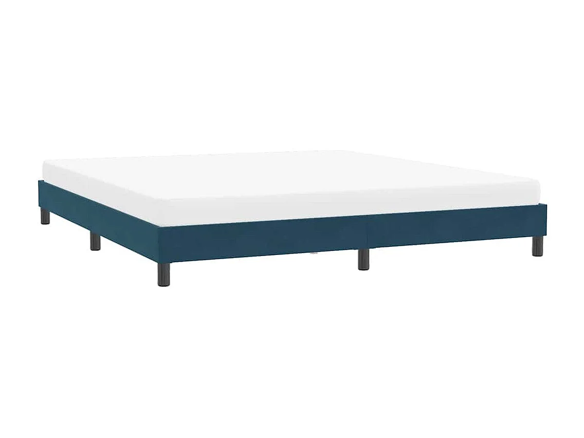 Bettgestell ohne Matratze Dunkelblau 200x210 cm Samt