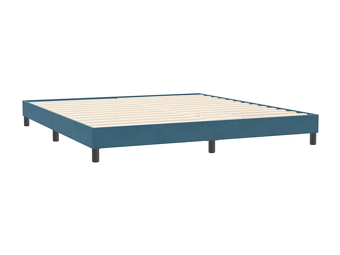 Bettgestell ohne Matratze Dunkelblau 200x210 cm Samt