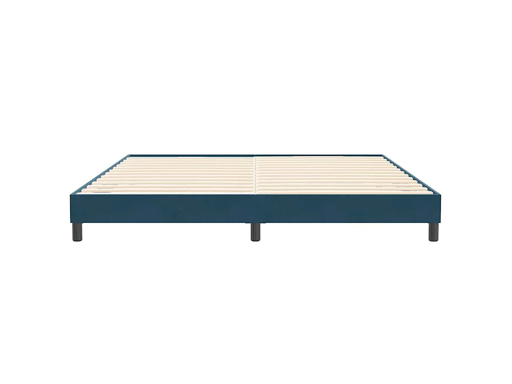 Estructura de cama sin colchón terciopelo azul oscuro 200x210cm