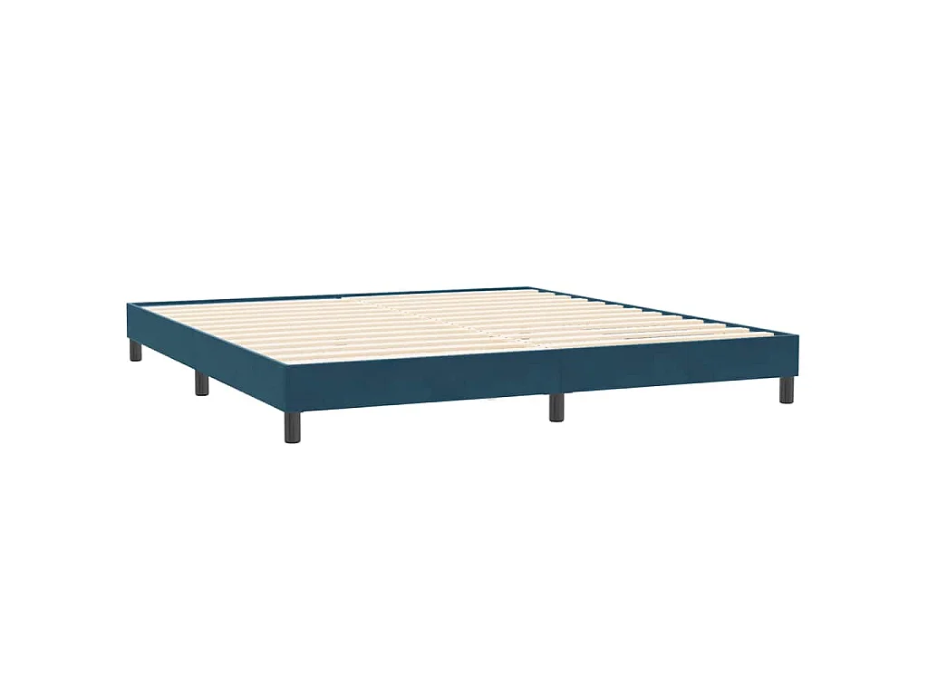 Estructura de cama sin colchón terciopelo azul oscuro 200x210cm