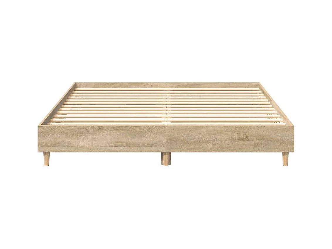 Cadre de lit sans matelas chêne sonoma 150x200 cm