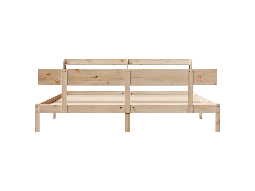 Bedframe zonder matras massief grenenhout 200x200 cm