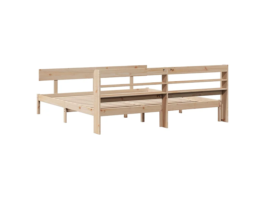 Bedframe zonder matras massief grenenhout 200x200 cm