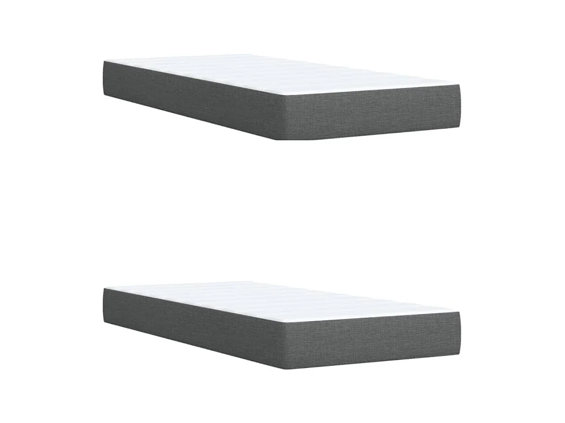 Boxspringbett mit Matratze Dunkelgrau 200x200 cm Stoff