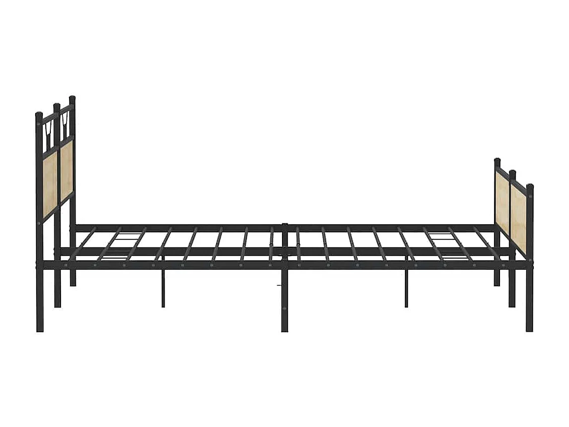 Cadre de lit en métal sans matelas chêne sonoma 193x201 cm