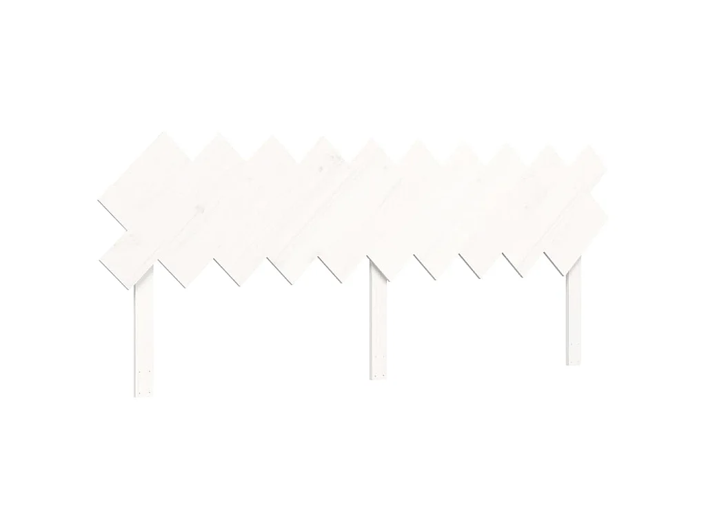 Cadre de lit sans matelas blanc 200x200 cm bois massif