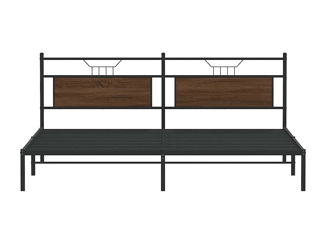 Cadre de lit sans matelas chêne marron 200x200 cm