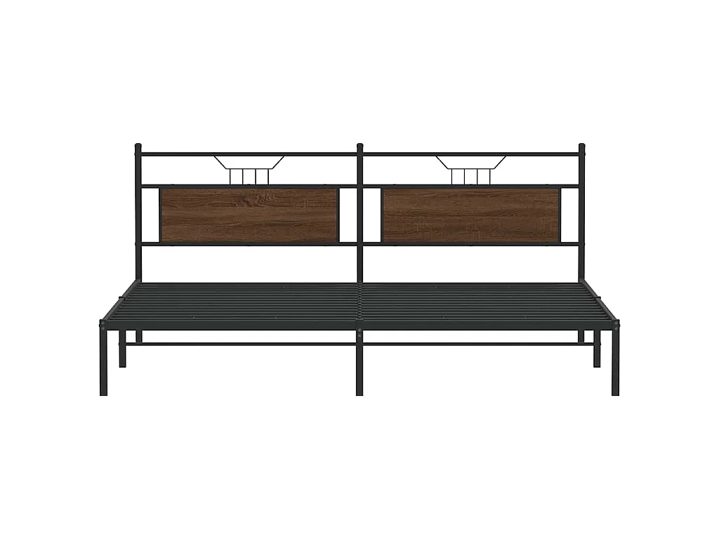 Estrutura cama sem colchão 200x200 cm carvalho castanho