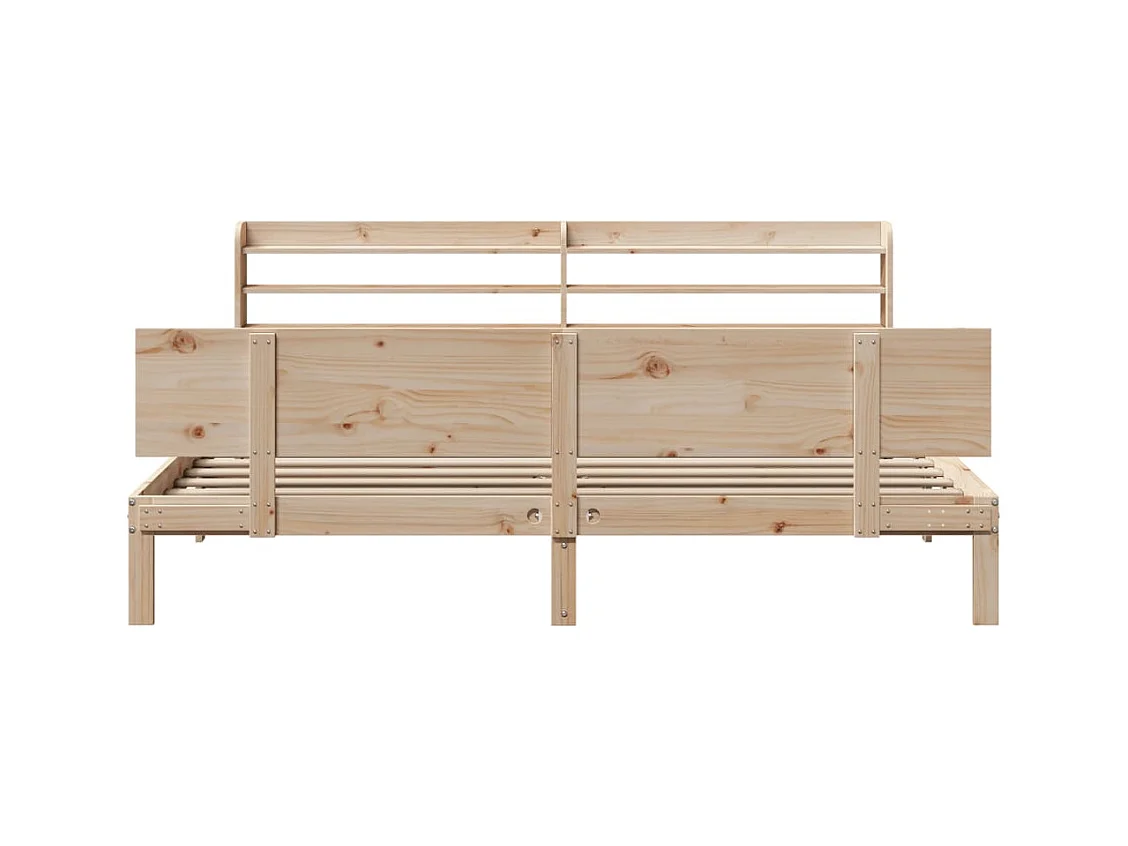 Cadre de lit avec tête de lit sans matelas 200x200 cm