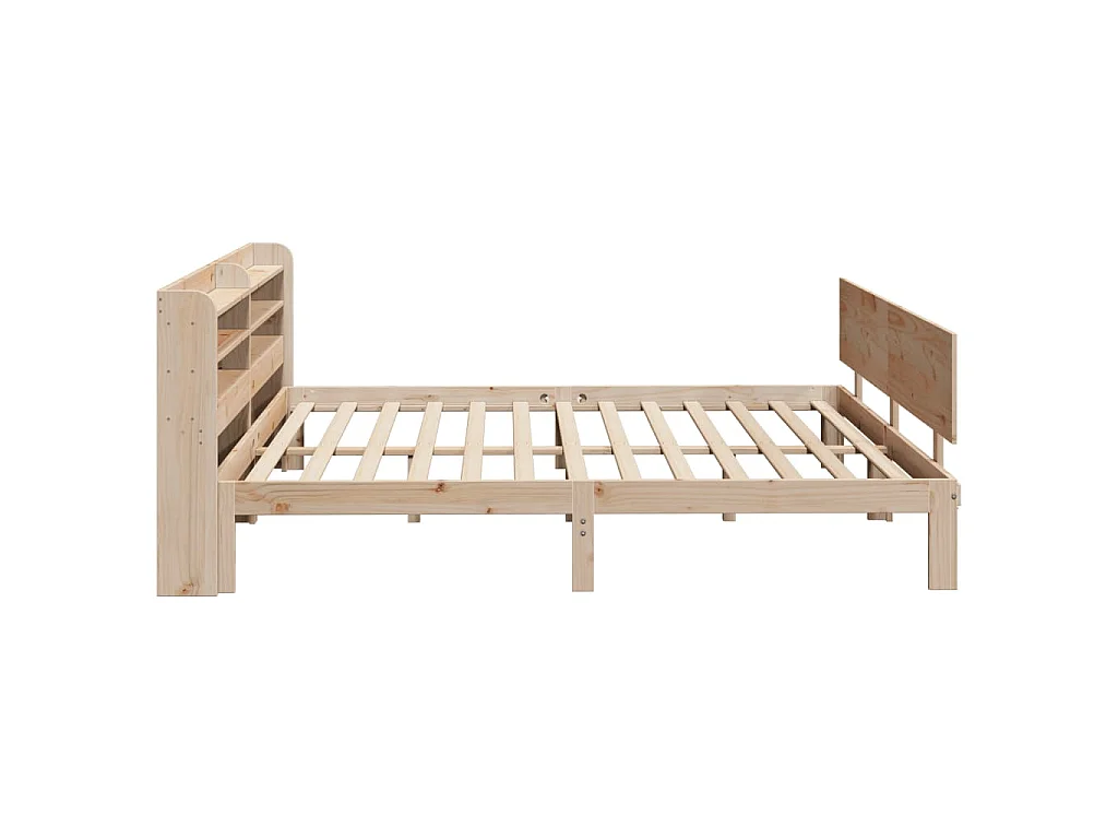 Bedframe met hoofdbord massief grenenhout 200x200 cm