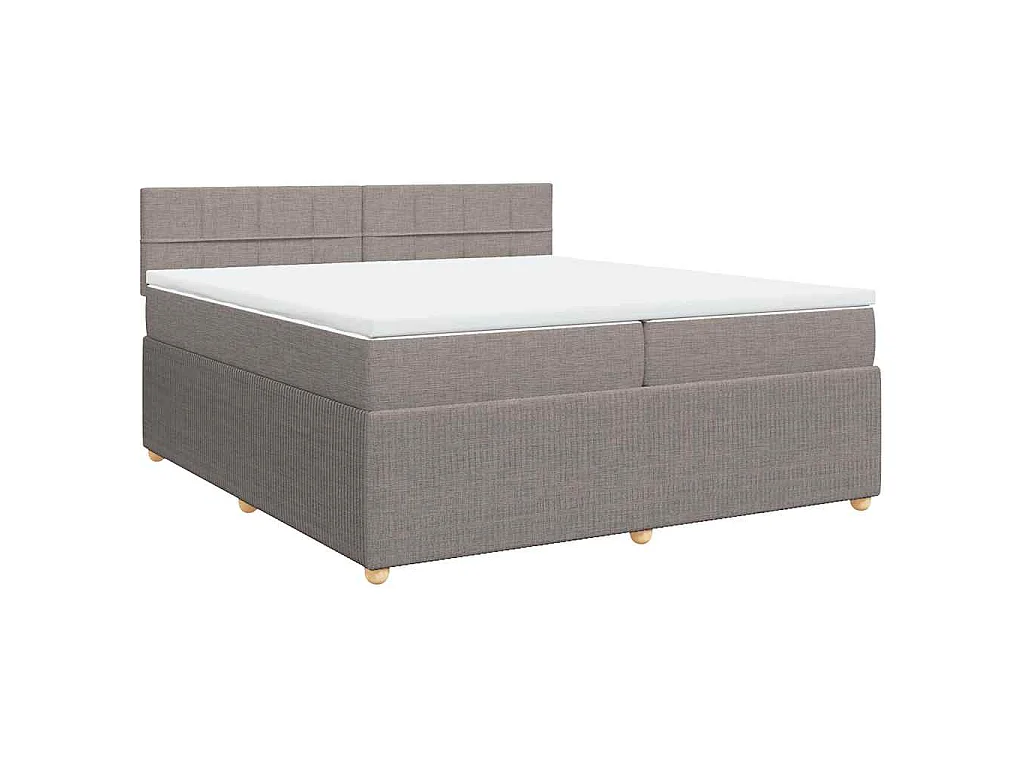 Boxspringbett mit Matratze Taupe 200x200 cm Stoff
