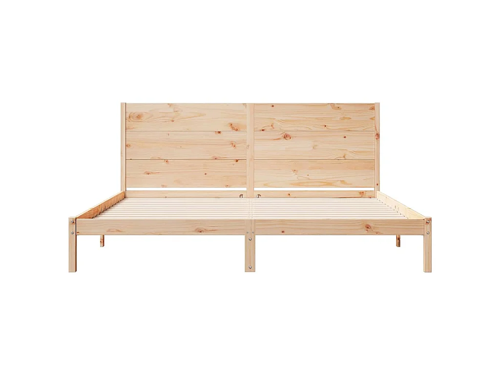 Cadre de lit extra long sans matelas 200x220 cm bois massif