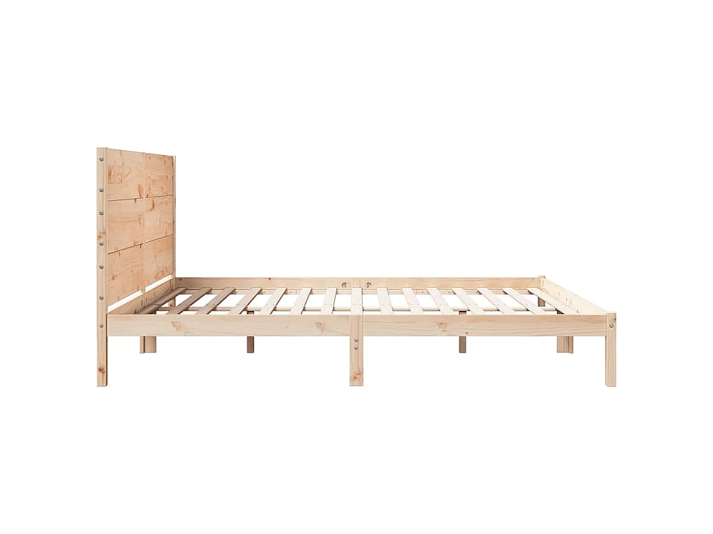Cadre de lit extra long sans matelas 200x220 cm bois massif
