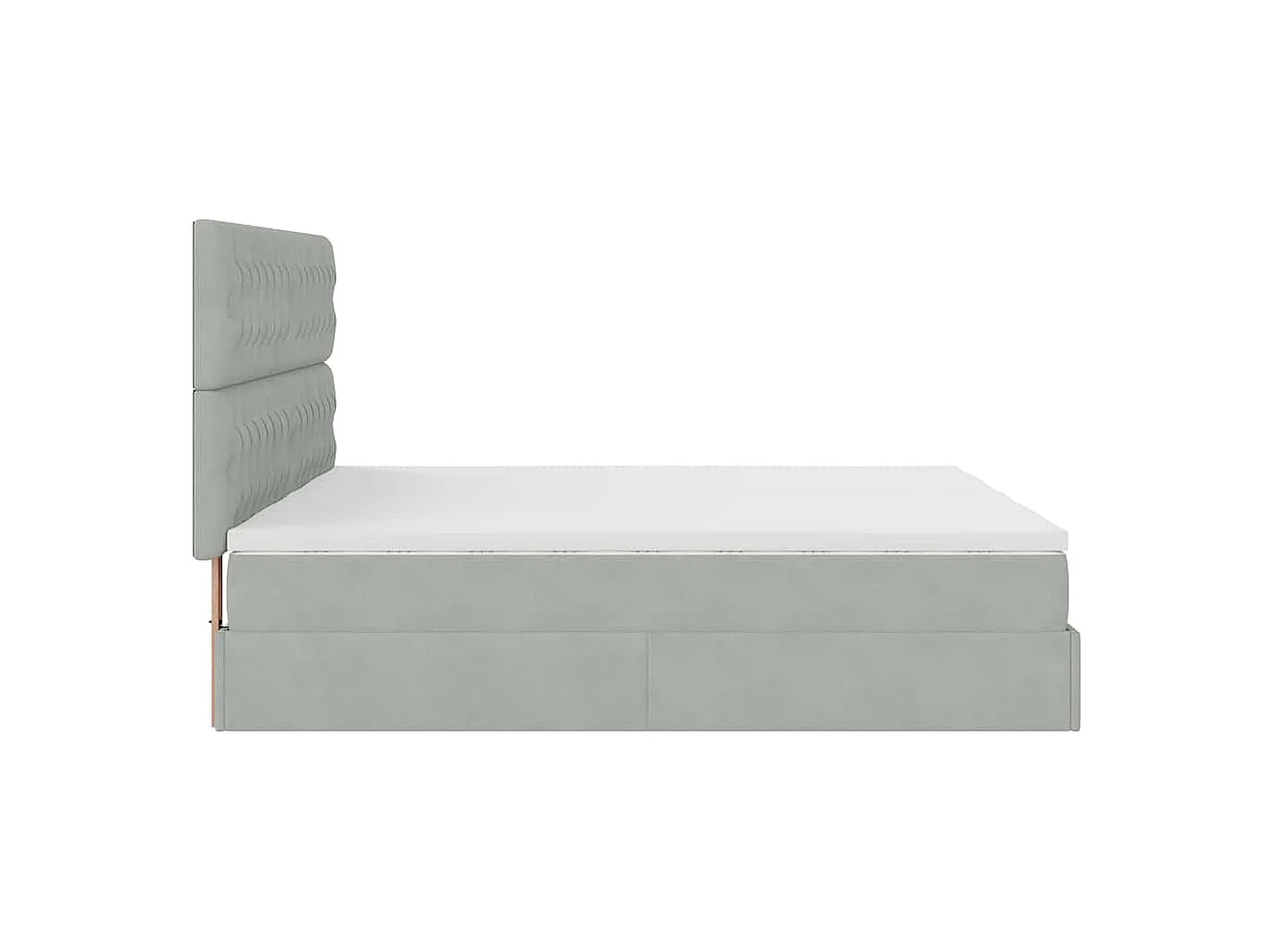 Struttura Letto Pouf con Materassi 200x200 cm Velluto